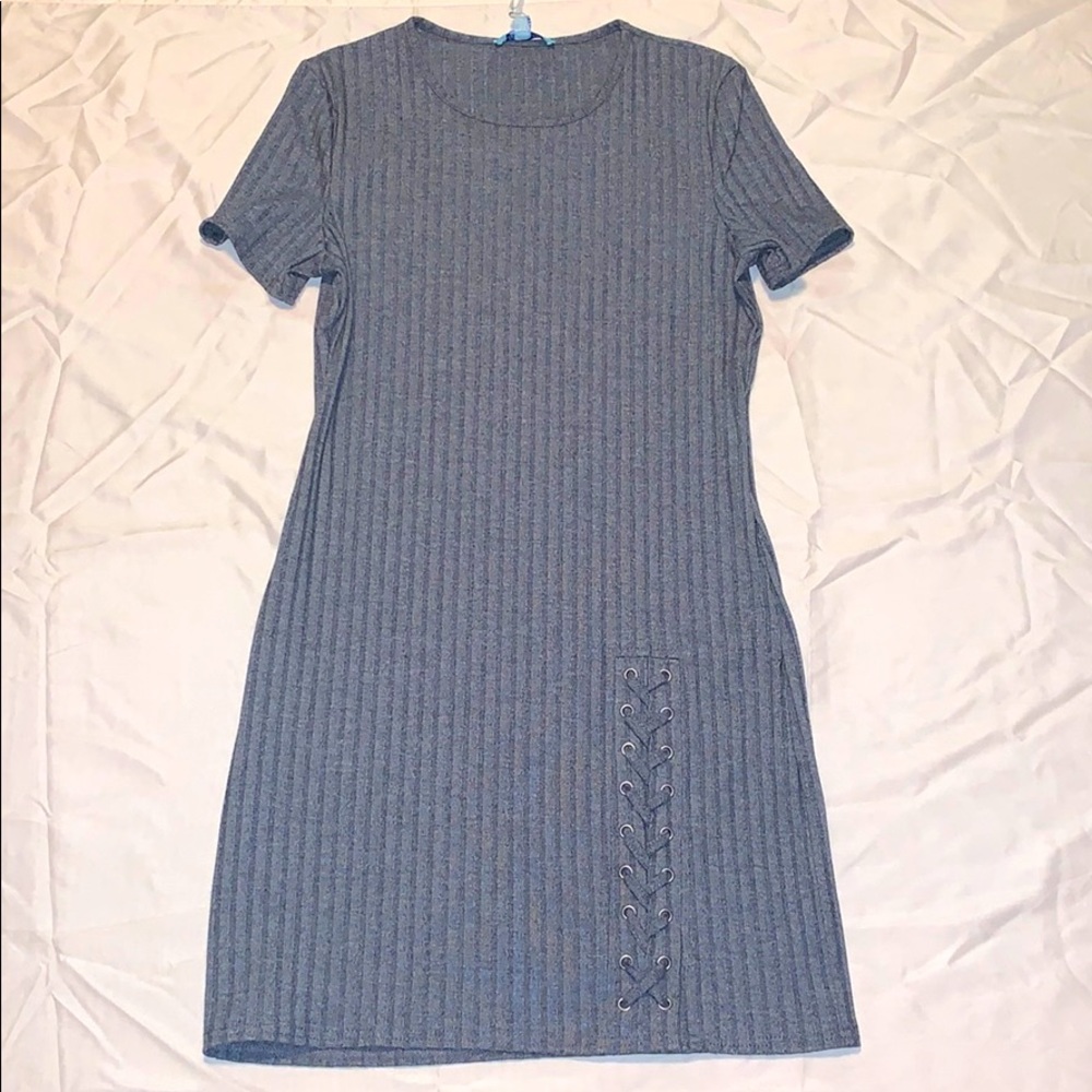 Grey sweater dress